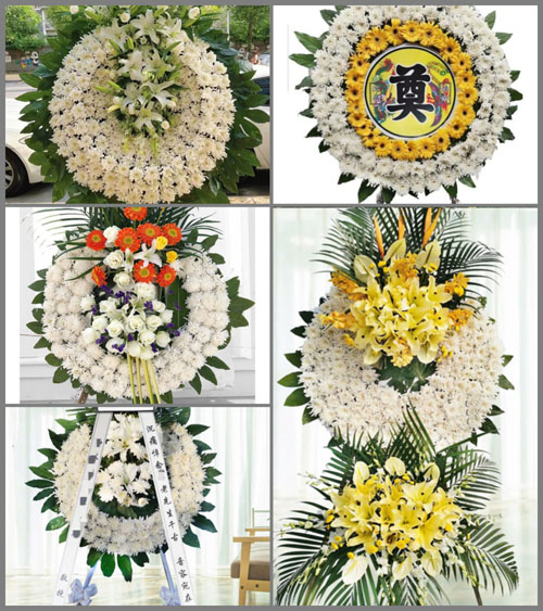 上海金山区山阳镇新江村花圈速递